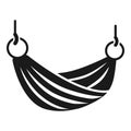 Beach hammock icon, simple style