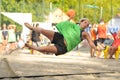 Beach handball action Royalty Free Stock Photo