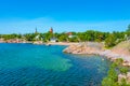 Beach at Hanko in Finland during a sunny day