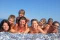 Beach happy family people group Royalty Free Stock Photo