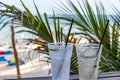 Beach happy hour drinks Royalty Free Stock Photo