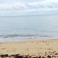 the beauty of the beach with sparkling blue water