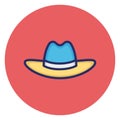 Beach hat, cap Vector Icon which can easily edit Royalty Free Stock Photo