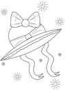 Beach hat coloring page