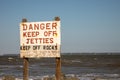 Beach hazard sign