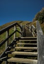 Beach headland wooden stairs