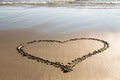 Beach_heart Royalty Free Stock Photo