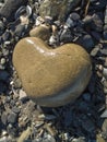 Beach heart-shaped stone Royalty Free Stock Photo