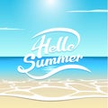 Beach hello summer Royalty Free Stock Photo