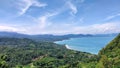 Beach and hill in Indonesia Habibie Hill beautiful view ocean Royalty Free Stock Photo