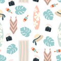 Beach holiday design pattern Royalty Free Stock Photo