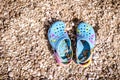 Beach holiday sandals Royalty Free Stock Photo