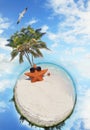 Beach holiday scene Royalty Free Stock Photo