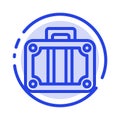 Beach, Holiday, Transportation, Travel Blue Dotted Line Line Icon Royalty Free Stock Photo