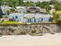 Beach homes collapse aftermath Hurricane Nicole Daytona Florida