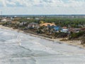 Beach homes collapse aftermath Hurricane Nicole Daytona Florida Royalty Free Stock Photo