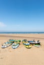 Cap Ferret, Arcachon Bay, France. Surfboards on the beach