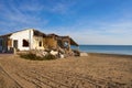 Beach house destroyed by hurricane Royalty Free Stock Photo