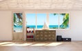 Beach house interior flat