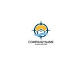 Beach house logo design template Royalty Free Stock Photo
