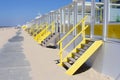 Beach cottages sea, Castricum, Netherlands Royalty Free Stock Photo