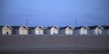 Beach houses in the late evening light