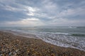 Beach of Huanchaco, Caballito de Totora Royalty Free Stock Photo