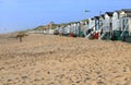 Beach hut near Egmond aan Zee. North Sea, the Netherlands. Royalty Free Stock Photo