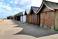 Beach hut shadows. Royalty Free Stock Photo