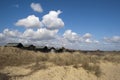 Beach Huts at Walberswick, Suffolk, England Royalty Free Stock Photo
