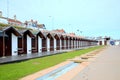 Beach huts, Bridlington, Yorkshire. Royalty Free Stock Photo