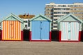 Beach huts on Brighton Seafront, England Royalty Free Stock Photo