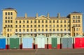 Beach huts on Brighton seafront, England Royalty Free Stock Photo