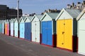 Beach Huts ( Brighton , UK ) Royalty Free Stock Photo