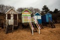 Beach huts on the coast Royalty Free Stock Photo