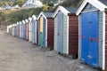 Beach huts early morning Saunton sands Royalty Free Stock Photo