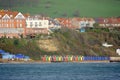 Beach huts at English resort