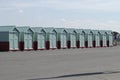 Beach huts at Hove. Brighton. Sussex. UK Royalty Free Stock Photo