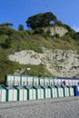 Beach huts on the Jurassic Coast Royalty Free Stock Photo