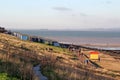 Beach huts lifeguard seafront Royalty Free Stock Photo