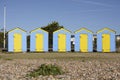 Beach huts at Littlehampton. England Royalty Free Stock Photo