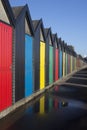 Beach Huts, Lowestoft, Suffolk,England Royalty Free Stock Photo