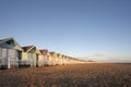 Beach huts at mersea, essex Royalty Free Stock Photo