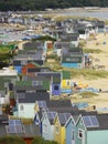 The Beach Huts on Mudeford Spit Royalty Free Stock Photo