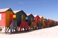 Beach huts, Muizenberg, South Africa Royalty Free Stock Photo