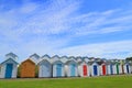 Beach huts near Broadsands Beach Royalty Free Stock Photo
