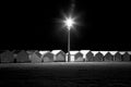 Beach Huts at Night, Hove, East Sussex, UK