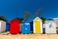 Beach huts Oleron island Royalty Free Stock Photo