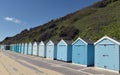 Beach huts on promenade, Bournemouth Royalty Free Stock Photo