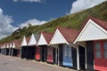 Beach huts on promenade, Bournemouth Royalty Free Stock Photo